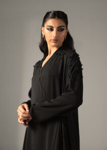 Light crepe black abaya 
M-2308