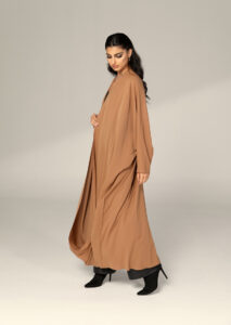 Light crepe camel color abaya 
M-2316